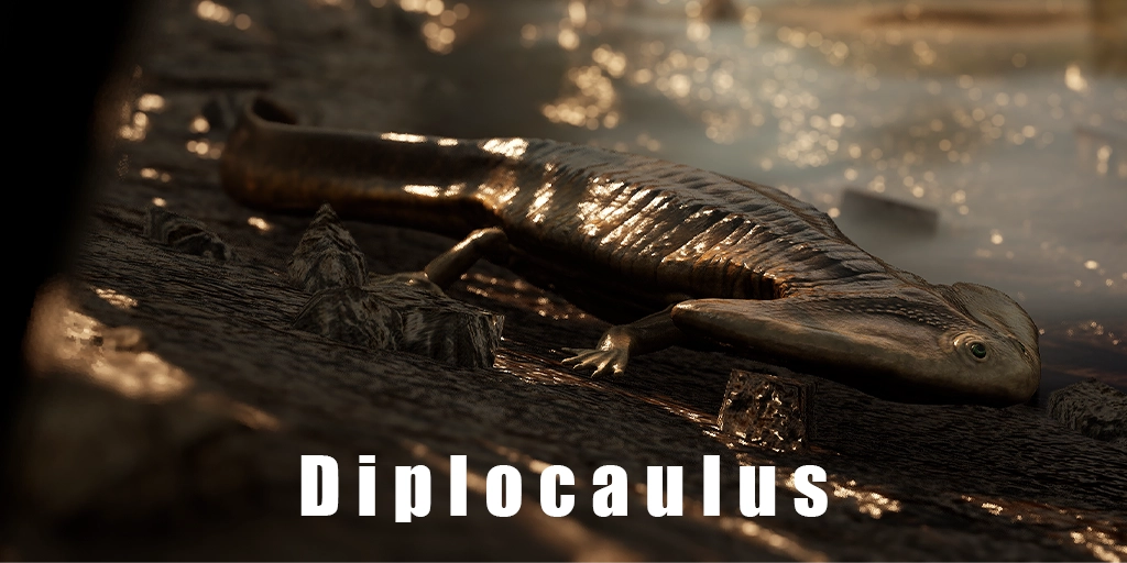 Diplocaulus - Boomerang-headed amphibian AI critter in Path of Titans